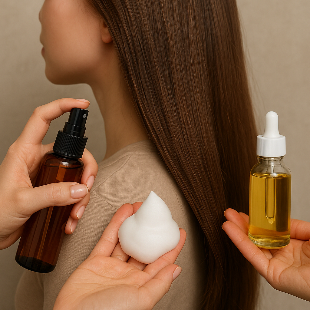 Jak wybrać odpowiedni lakier, piankę i olejek do włosów